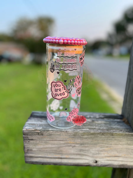 Decide My Vibe Glass Tumbler