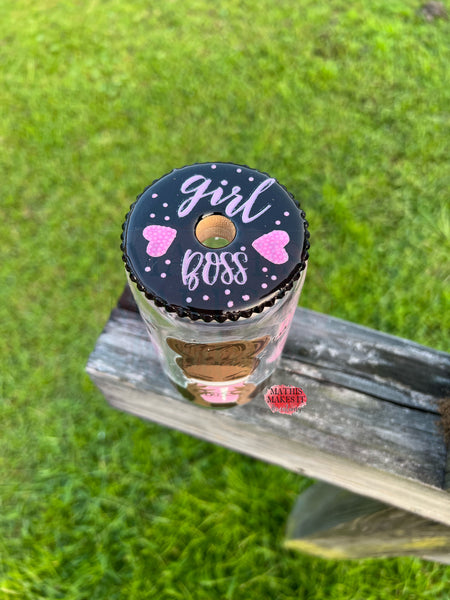 Girl Boss Glass Can Tumbler