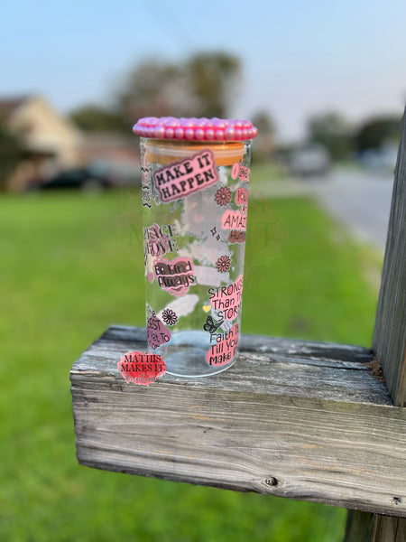 Decide My Vibe Glass Tumbler