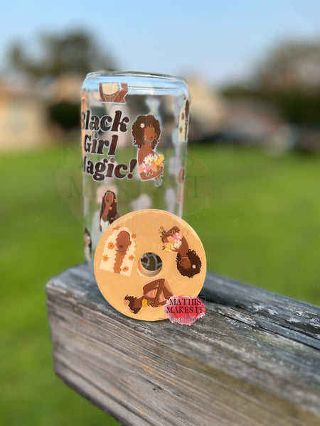 Black Girl Magic Libbey Glass Can Tumbler