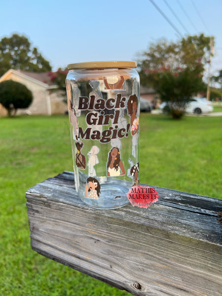 Black Girl Magic Libbey Glass Can Tumbler