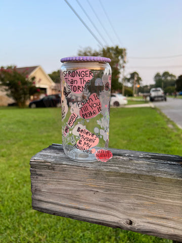 Decide My Vibe Glass Can Tumbler
