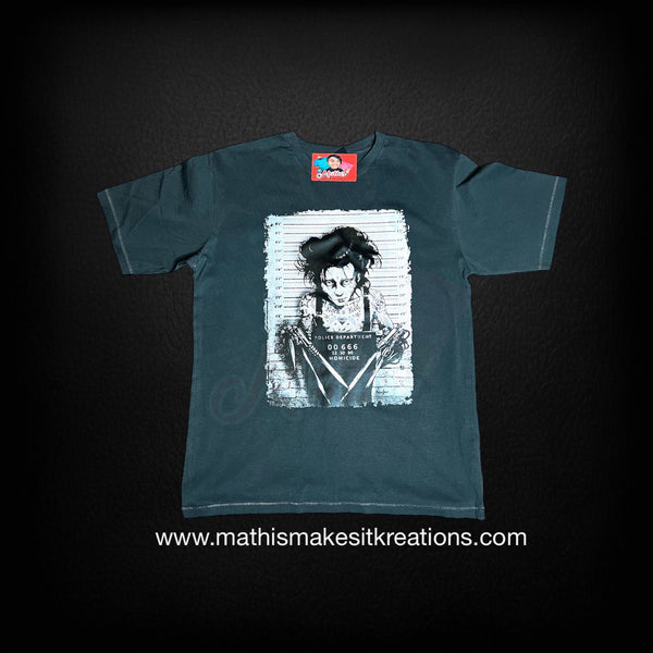 Edward Scissorhands Mugshot Shirt